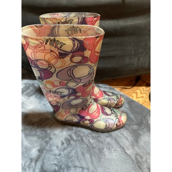 Coach Pixy Dream Poppy multi color rain boot - Picture 2 of 6